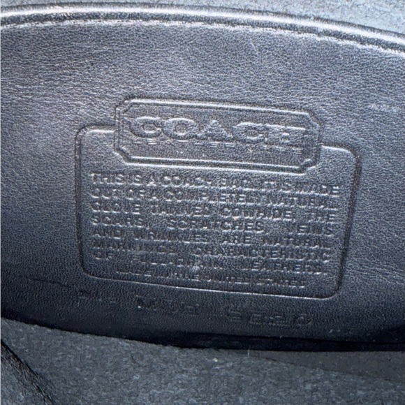 Vintage Coach Black Leather Crossbody Shoulder Bag 9620 - Picture 3 of 4